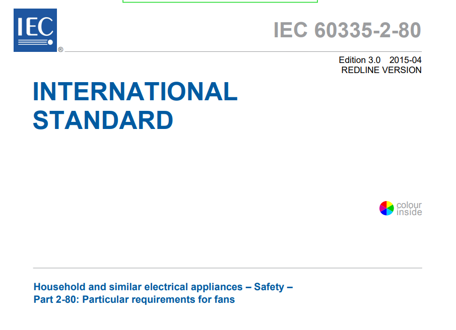 Standard IEC 60335-2-80