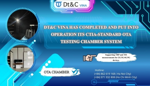 Dt&C VINA KHẲNG ĐỊNH NĂNG LỰC THỬ NGHIỆM OTA THEO TIÊU CHUẨN CTIA