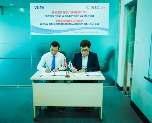 Signing ceremony of cooperation agreement between Dt&C VINA and VNTA