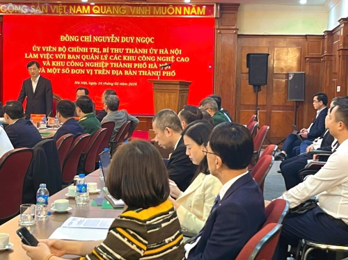 DT&C VINA – Doanh nghiệp nước ngoài duy nhất tham dự buổi làm việc của Lãnh đạo Thành ủy Hà Nội tại Khu CNC Hòa Lạc