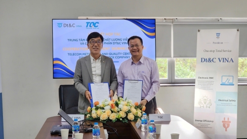 Lễ ký kết thỏa thuận hợp tác giữa Công ty Cổ phần Dt&C VINA và Trung tâm Đo lường Chất lượng Viễn thông (TQC)